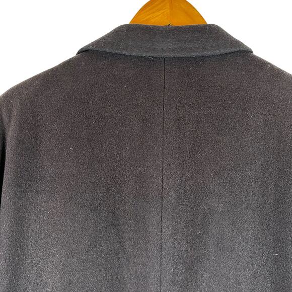 Vintage Wool Cashmere Blend Long Brown Trench Coat Mens Size 48 Reg - Picture 11 of 15